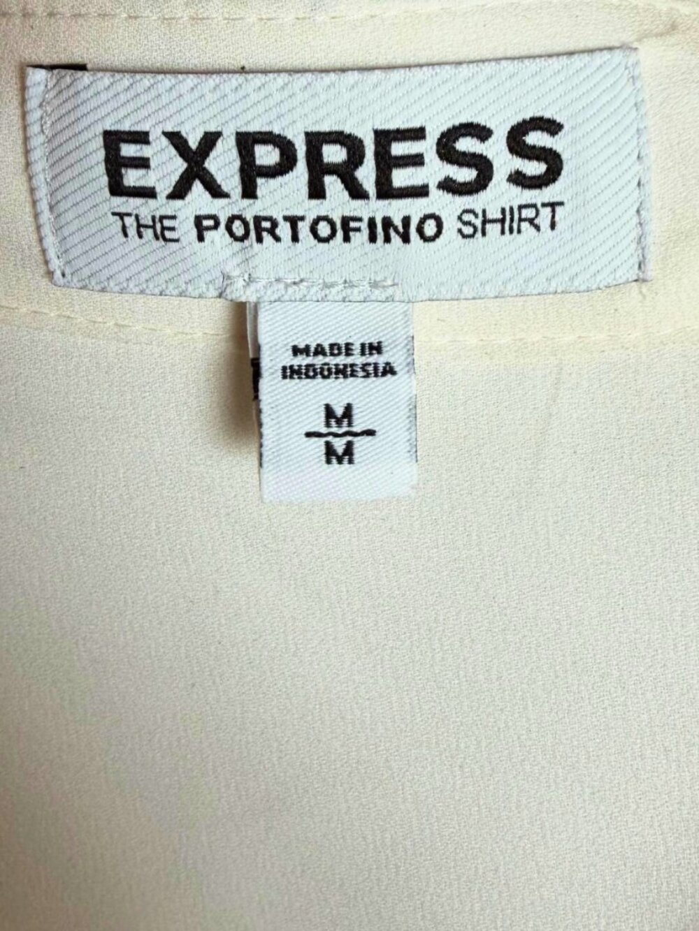 Medium - Express Portofino Shirt - White with Black Trim - VGC - Picture 4 of 7